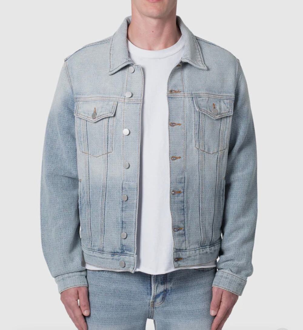 New MNML WESTERN CROSSHATCH TRUCKER DENIM JACKET